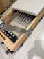USED Premium Foldable Oak Pilates Reformer – Creme Mocha
